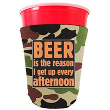 Load image into Gallery viewer, Beer is the Reason Party Cup Coolie
