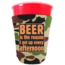 Load image into Gallery viewer, Beer is the Reason Party Cup Coolie