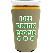 Load image into Gallery viewer, I See Drunk People Pint Glass Coolie
