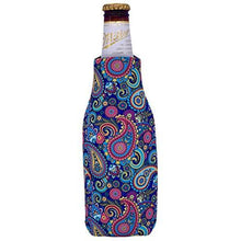 Load image into Gallery viewer, beer bottle koozie with paisley pattern design