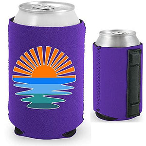 Retro Sunset Magnetic Can Coolie
