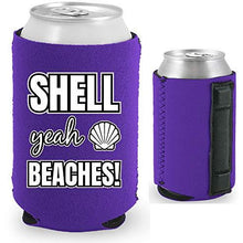 Load image into Gallery viewer, Shell Yeah Beaches Magnetic Can Coolie