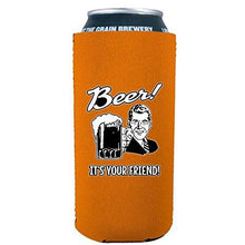 Load image into Gallery viewer, Beer! It's Your Friend! 16 oz Can Coolie