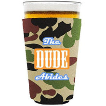 Load image into Gallery viewer, The Dude Abides Pint Glass Coolie