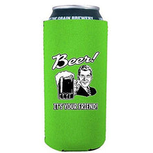 Load image into Gallery viewer, 16oz can koozie with beer it&#39;s your friend funny design
