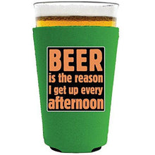 Load image into Gallery viewer, Beer is the Reason Pint Glass Coolie