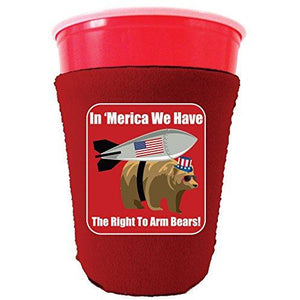 Right to Arm Bears Funny Party Cup Coolie