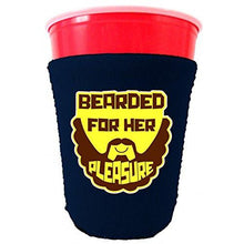 Load image into Gallery viewer, Bearded For Her Pleasure Party Cup Coolie