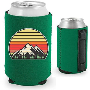 Retro Mountains Magnetic Can Coolie