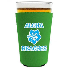Load image into Gallery viewer, Aloha Beaches Pint Glass Coolie