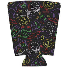 Load image into Gallery viewer, Halloween Neon Pattern Pint Glass Coolie