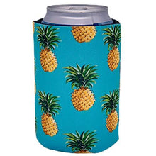 Load image into Gallery viewer, can koozie with pineapple design
