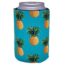 Load image into Gallery viewer, can koozie with pineapple design