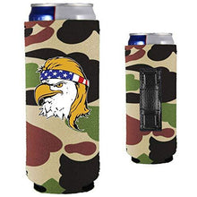 Load image into Gallery viewer, Bald Eagle Mullet Magnetic Slim Can Coolie