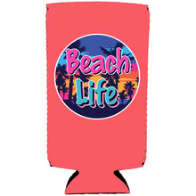 Load image into Gallery viewer, Beach Life Slim 12 oz Can Coolie