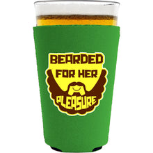 Load image into Gallery viewer, Bearded For Her Pleasure Pint Glass Coolie