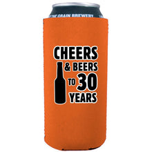 Load image into Gallery viewer, Cheers & Beers to 30 Years 16 oz Can Coolie