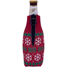 Load image into Gallery viewer, Ho Ho Ho Christmas Sweater Beer Bottle Coolie