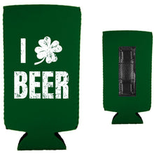 Load image into Gallery viewer, I Shamrock Beer Magnetic Slim Can Coolie