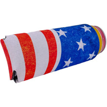 Load image into Gallery viewer, American Flag Vintage Slim 12oz Can Coolie
