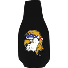 Load image into Gallery viewer, Bald Eagle Mullet Beer Bottle Coolie
