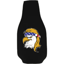 Load image into Gallery viewer, Bald Eagle Mullet Beer Bottle Coolie