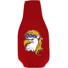 Load image into Gallery viewer, Bald Eagle Mullet Beer Bottle Coolie