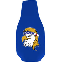 Load image into Gallery viewer, Bald Eagle Mullet Beer Bottle Coolie
