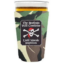 Load image into Gallery viewer, The Beatings Will Continue Pint Glass Coolie