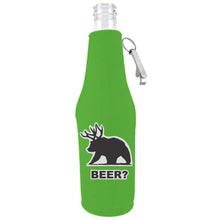 Load image into Gallery viewer, Beer Bear Beer Bottle Coolie With Opener