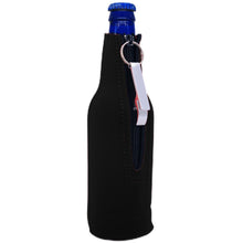 Load image into Gallery viewer, Stars and Stripes Flip Flop Beer Bottle Coolie with Opener Attached
