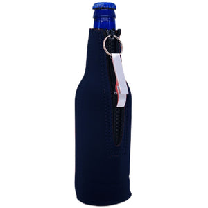 Kiss My Bass Beer Bottle Coolie with Opener Attached