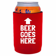 Load image into Gallery viewer, Beer Goes Here Full Bottom Can Coolie