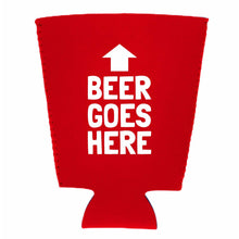 Load image into Gallery viewer, Beer Goes Here Pint Glass Coolie