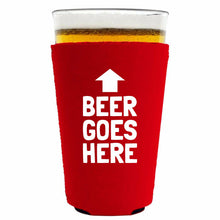 Load image into Gallery viewer, Beer Goes Here Pint Glass Coolie