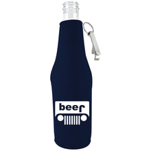 Load image into Gallery viewer, Beer jeep Beer Bottle Coolie w/Opener Attached