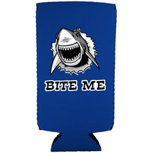Load image into Gallery viewer, Bite Me Shark 12 oz Can Coolie