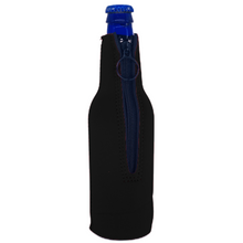 Load image into Gallery viewer, Beer Can Bacon Accents Beer Bottle Coolie w/Opener