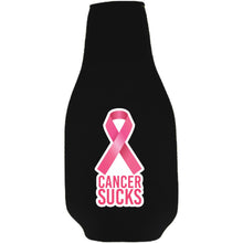 Load image into Gallery viewer, Cancer Sucks Beer Bottle Coolie