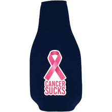 Load image into Gallery viewer, Cancer Sucks Beer Bottle Coolie