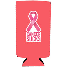 Load image into Gallery viewer, Cancer Sucks Slim Can Coolie