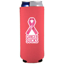 Load image into Gallery viewer, Cancer Sucks Slim Can Coolie