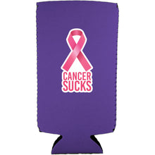 Load image into Gallery viewer, Cancer Sucks Slim Can Coolie