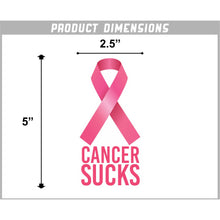Load image into Gallery viewer, Cancer Sucks Vinyl Sticker 5 Inch, Indoor/Outdoor