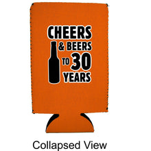 Load image into Gallery viewer, Cheers & Beers to 30 Years 16 oz Can Coolie