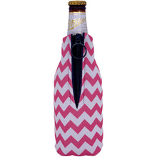 Load image into Gallery viewer, Chevron Stripe Beer Bottle Coolie