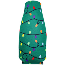Load image into Gallery viewer, Christmas Lights Pattern Zipper Bottle Coolie