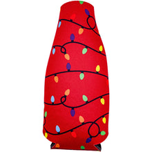Load image into Gallery viewer, Christmas Lights Pattern Zipper Bottle Coolie