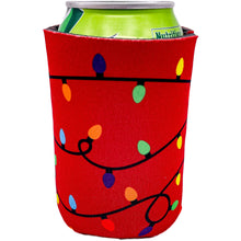 Load image into Gallery viewer, Christmas Lights Pattern Can Coolie
