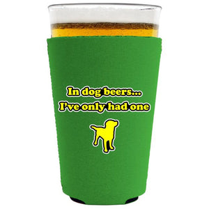 Dog Beers Pint Glass Coolie